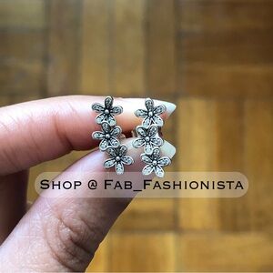 Pandora Daisy Pave Earrings Sterling Silver